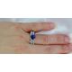 Natural blue sapphire ring- 1.70 tcw cushion cut