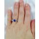 Blue Sapphire ring in finger 