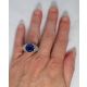 dark blue sapphire engagement ring