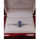 Blue natural Sapphire and diamonds ring