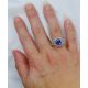 Blue Natural Sapphire in finger 