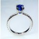 Blue Oval Sapphire and Diamond 