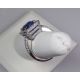 Sapphire and 18kt White Gold