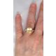 Unheated Yellow Sapphire Ring, 4.13 ct Platinum GIA Certified 