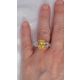 Unheated Platinum Yellow Sapphire Ring, 5.47 ct GIA Certified 