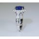 18KT White Gold ring and blue Sapphire 