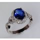 Blue Sapphire and White Gold 