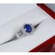 Blue sapphire White Gold ring