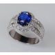 blue Sapphire and Platinum ring 