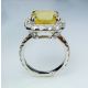 12.02 tcw Yellow Square Cut ring