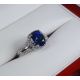 Blue Sapphire and Platinum ring