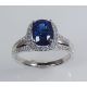 Blue Sapphire and white Gold ring for sale 