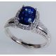 18 kt White Gold and blue Sapphire 
