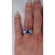 Color Change Sapphire Ring, 4.06 ct Unheated Platinum GIA Certified x 3