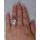 Platinum White Sapphire Ring, 9.63 ct Unheated GIA Origin Report