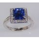 18kt White Gold and blue Sapphire 