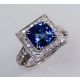 White Gold ring and Blue sapphire ring 