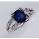 blue sapphire and White Gold ring