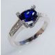White Gold and blue Sapphire 