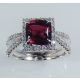 Ruby and white Gold ring