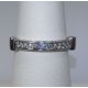 18kt White Gold and Cushion Blue Sapphire-4.75 tcw and Diamond ring