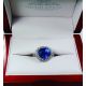 Blue Ceylon sapphire ring heart cut 