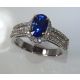 White gold and blue Sapphire 