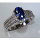 White Gold and blue sapphire 
