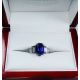GIA Vivid Blue Ceylon Sapphire Platinum Ring
