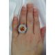 Orange-Oval-Sapphire-64-Large-Round-Brilliant-Cut -Diamonds-ring
