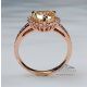 18kt Rose Gold ring with heart shaped sapphire 
