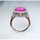 18kt White Gold and pink sapphire 
