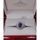 Untreated Color Change Oval cut Sapphire 3.56 Ct Ring 