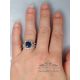 2.49 Untreated Blue Cushion Platinum Sapphire Ring, GIA - 3197
