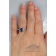 Natural Ceylon Sapphire Ring  - 1.08 ct Cushion Cut 18kt 