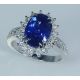 blue Sapphire oval cut ring