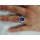 Blue Oval Cut Natural Ceylon Sapphire-GIA Certified Platinum 6.27 tcw 