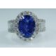 Blue Sapphire Platinum ring 