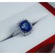 blue Sapphire and white Gold ring price 