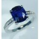 Blue Cushion Sapphire ring