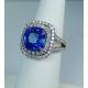 blue Sapphire and platinum ring 