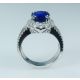 Blue Oval Natural Ceylon Sapphire Ring-GIA Certified Platinum 5.56 ct 