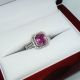 Pink Sapphire and Diamond and Gold ring