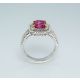Pink Sapphire and white Gold ring 