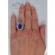 Unheated Platinum Sapphire Ring, 5.59 ct GIA Origin Report 