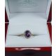 purple sapphire and diamonds ring in yellow gold  