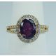 Purple Ceylon Sapphire Ring for wedding 