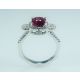 white gold and red Sapphire 