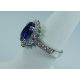 Blue Sapphire & Diamond Ring 9.70 grams-Oval Cut Ceylon 5.58 tcw