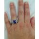 3.37 tcw Blue Sapphire and diamonds ring 